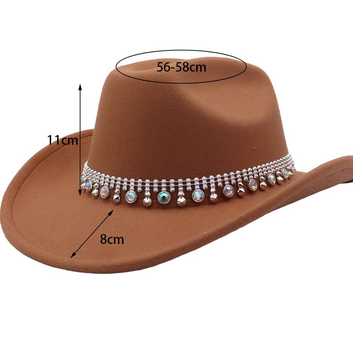 Western Ethnic Wool Fedora Hat for Fall & Winter_CWAH04474