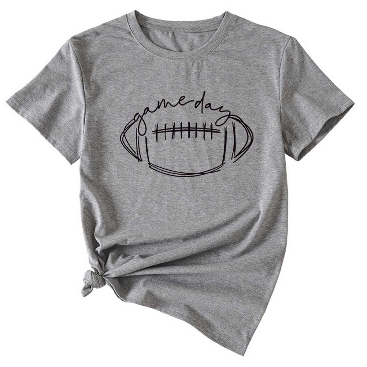 Women??¢s Casual Tee with Fun Football Print_CWDSD8368