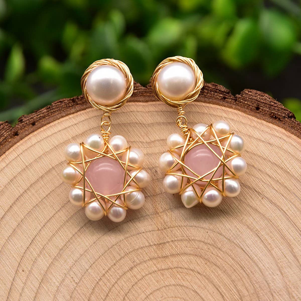 SWEET AND FRESH HANDMADE PEARL EARRINGS