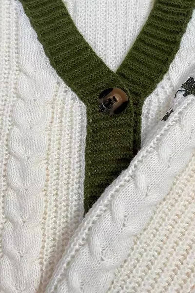 CWOCAL1792_EMBROIDERED LANTERN SLEEVE CARDIGAN COATS