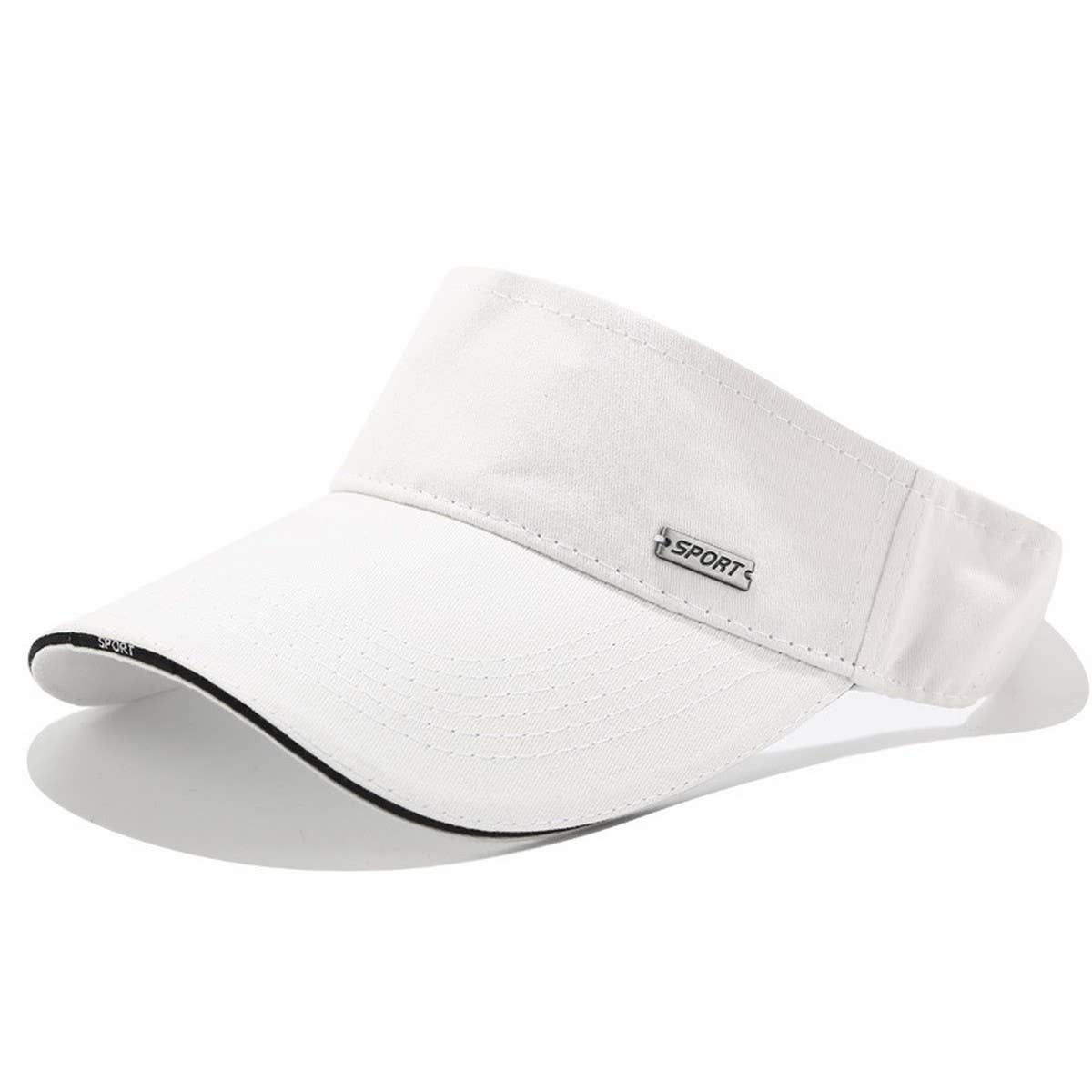 Sport Metal Logo Visor Hat - Outdoor Sunshade Cap_CWAH3297