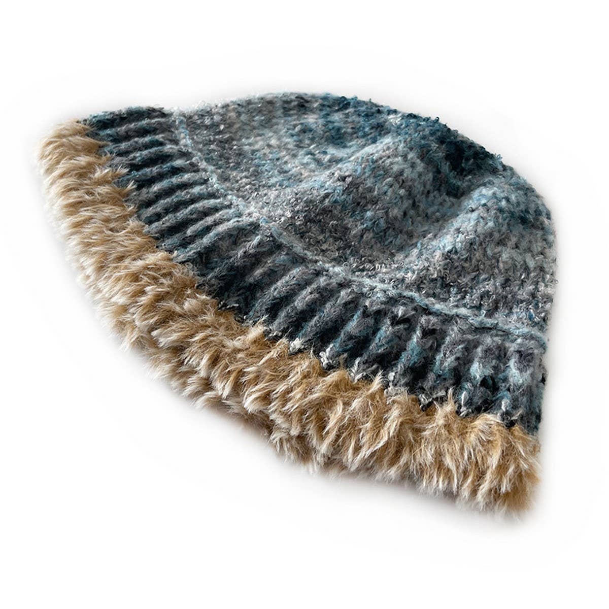 CHILDREN'S KNITTED HAT COLORFUL STRIPED BUCKET HAT_CWAH2050