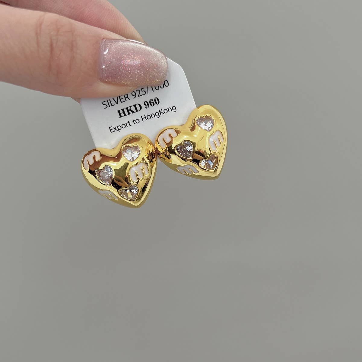 HALF FACE THREE-DIMENSIONAL EARRINGS