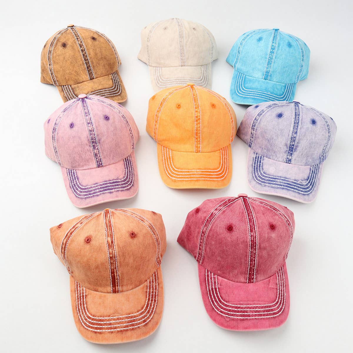 Spring Cotton Color Block Baseball Cap CWAH1144