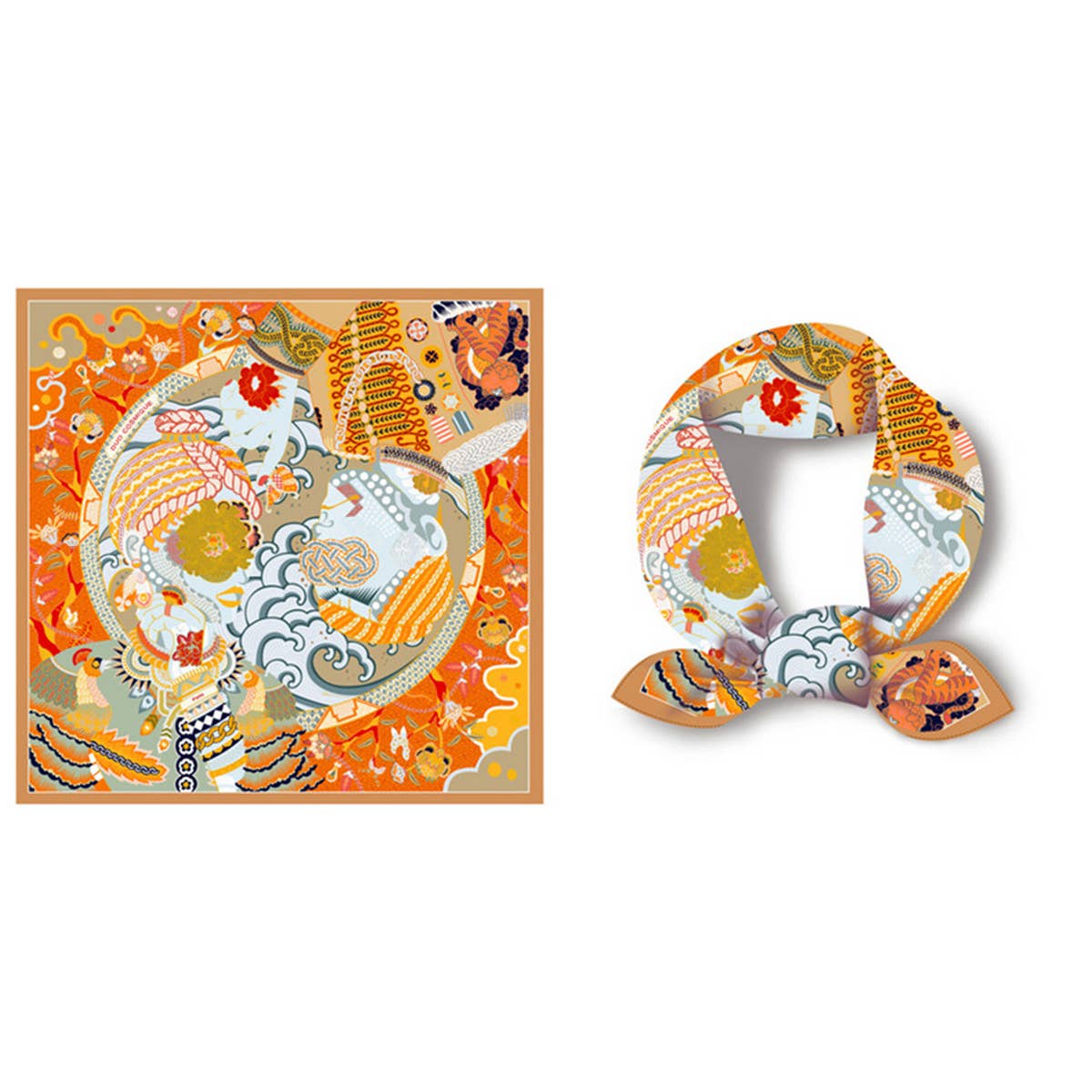 Twilled Satin Mini Scarf ? Hair & Bag Ribbon Wrap