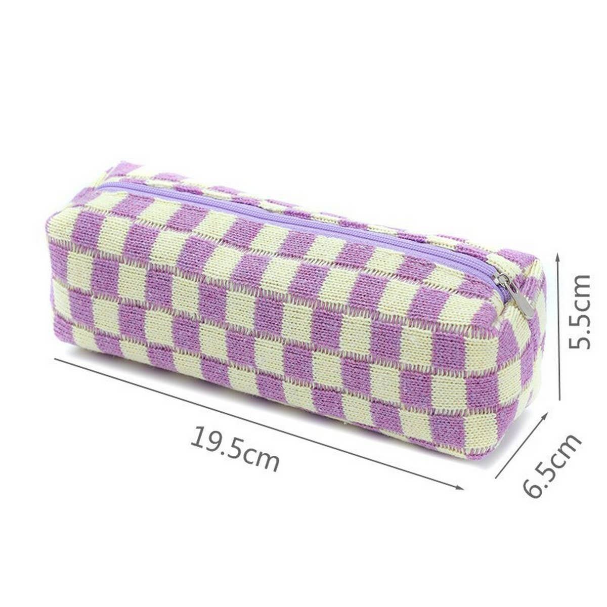 CHESSBOARD CHECKER PEN BAG SIMPLE MAKEUP BAG_CWAB1211