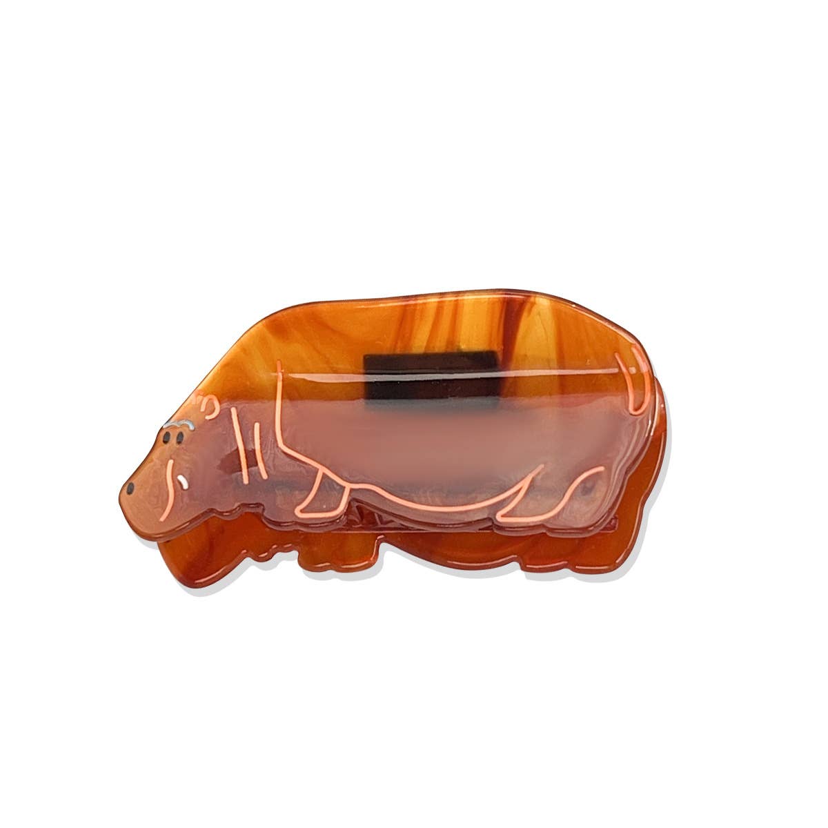 Funny cartoon abstract animal hairpin grabs