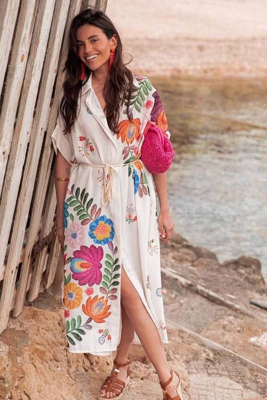 CWDMD5928_LOOSE CASUAL SEASIDE HOLIDAY DRESS