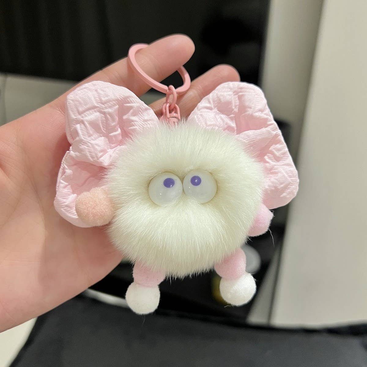 CUTE PLUSH BALL CAR KEYCHAIN BAG PENDANT GIFT