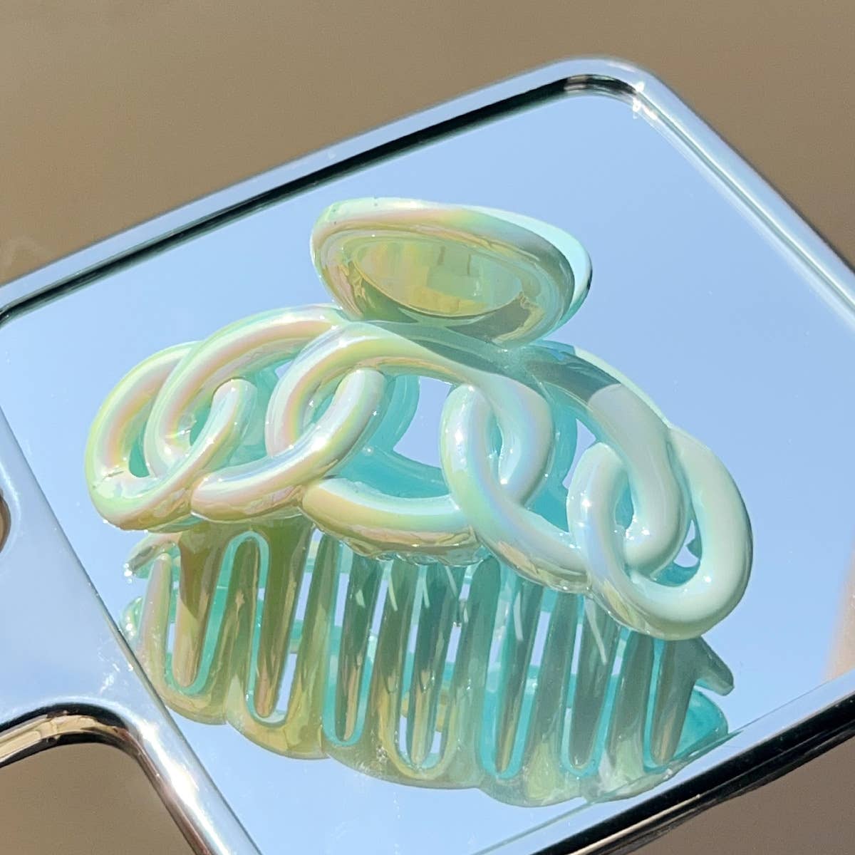 Candy gradient color fish tail bow tie hair grab