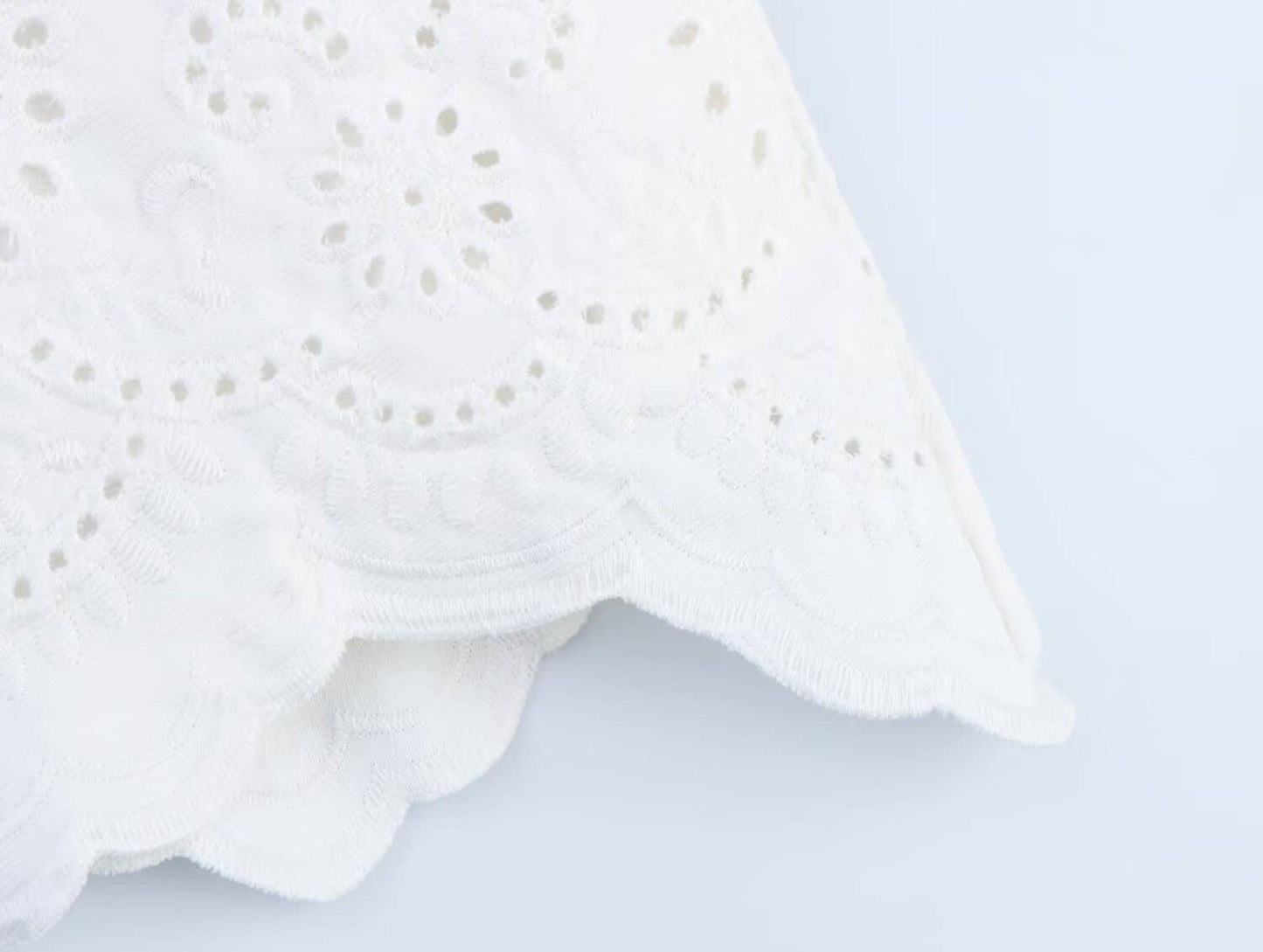 Fashion hollowed-out embroidered vest skirt set