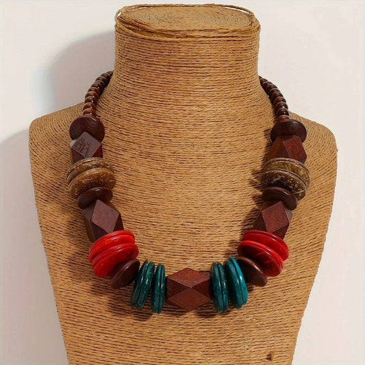 RETRO ETHNIC STYLE COLORFUL COCONUT SHELL NECKLACE_CWMM4433
