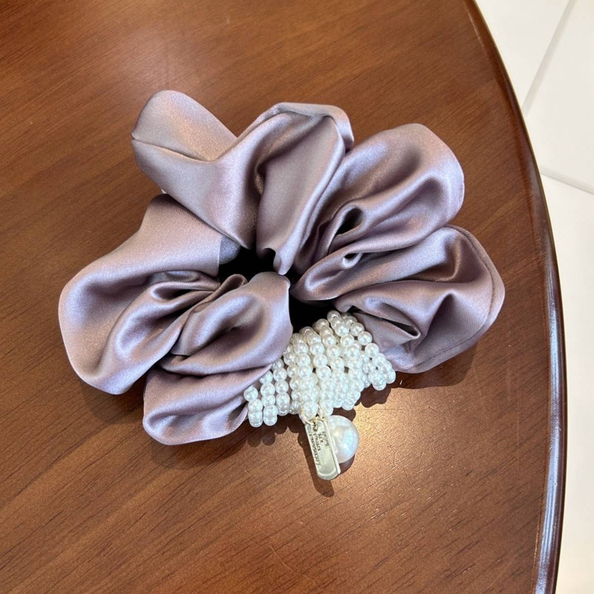 HOOP BEADED RETRO LARGE INTESTINE HAIR SCRUNCHIES