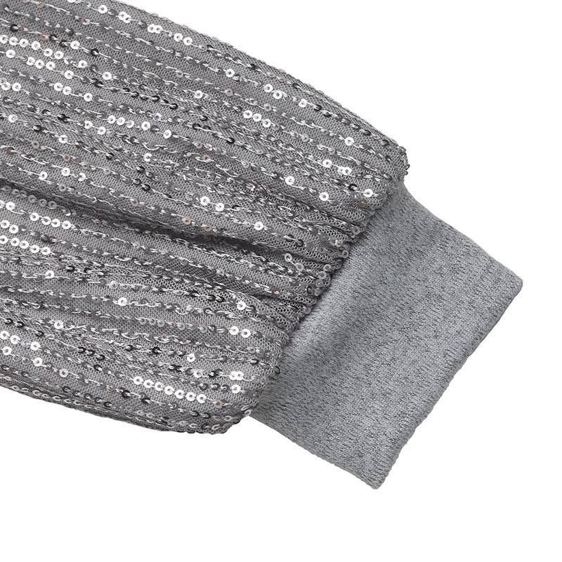 Sequined body-hugging knitted dress