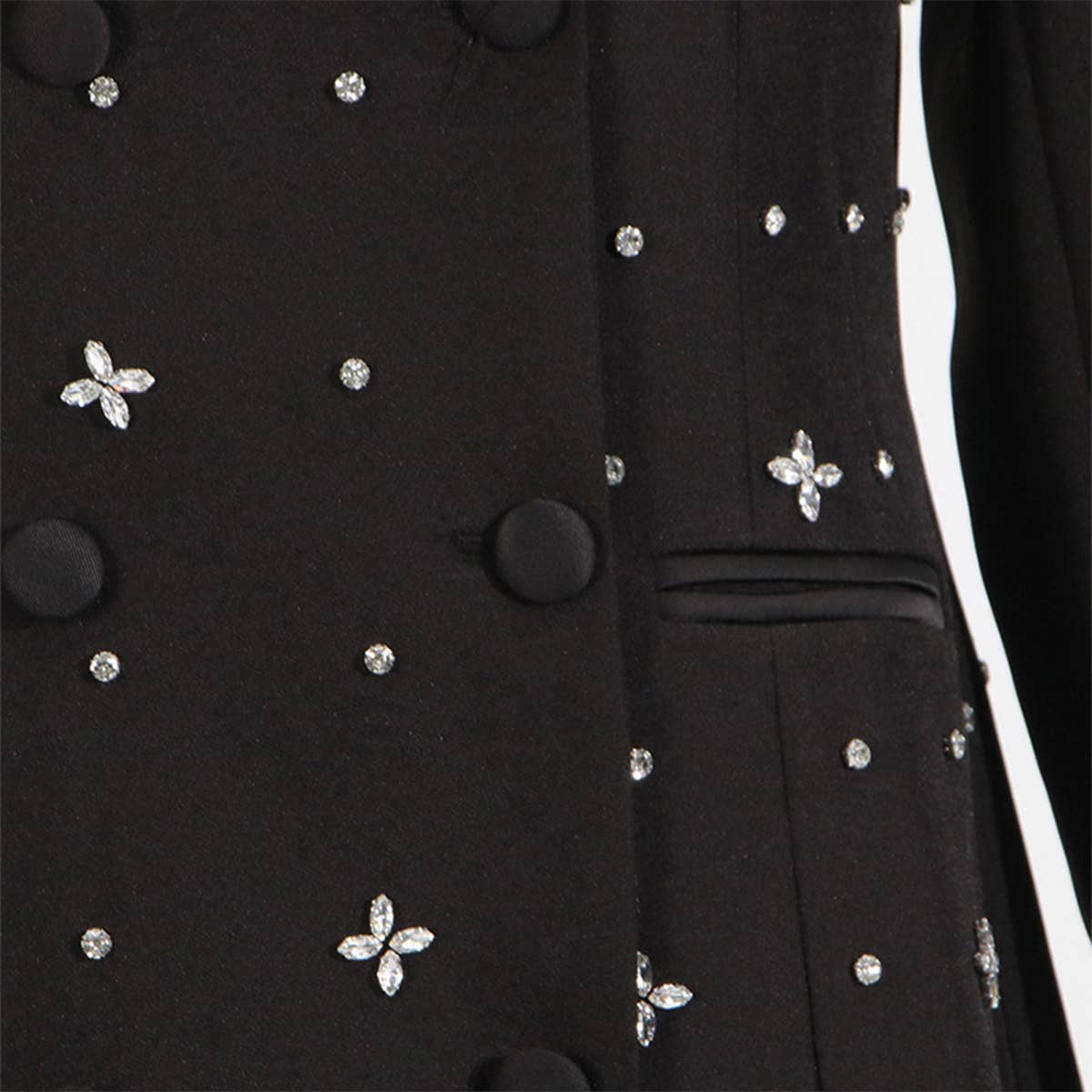 Refined Rhinestone Blazer ??Slim & Stylish_CWOCO1251