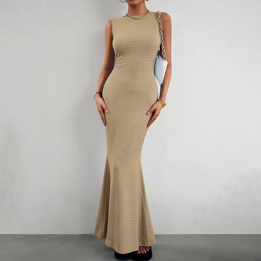 Sexy elegant slim fit long bodycon knit dress