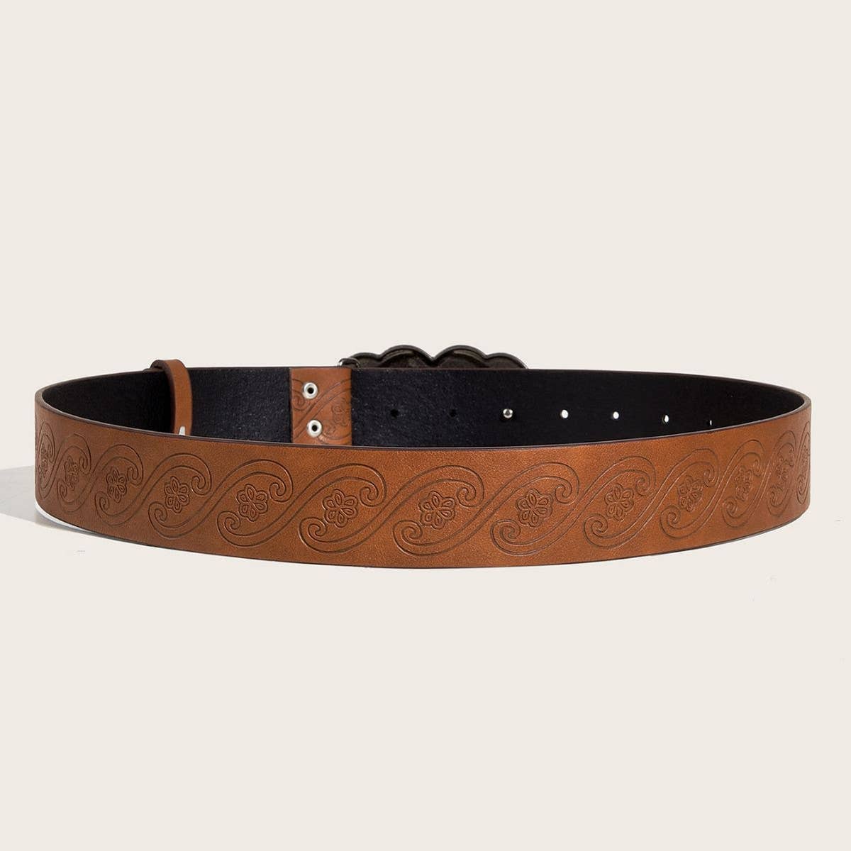 VINTAGE PRINTED PIN BUCKLE BELT_CWABE0298