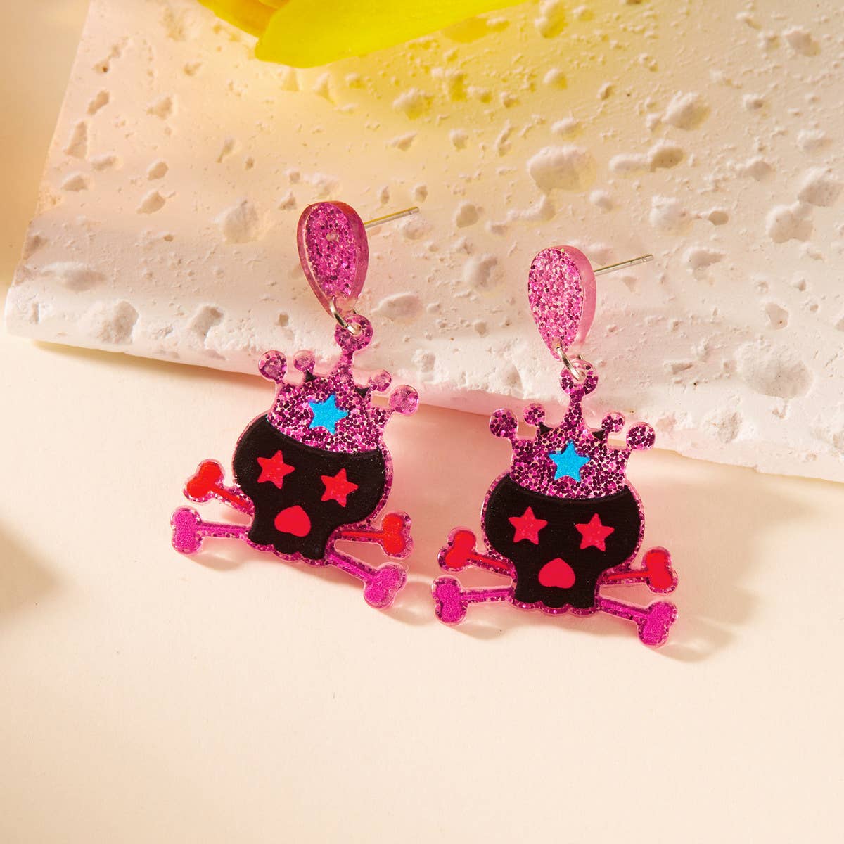 HALLOWEEN SKULL PRINT EARRINGS