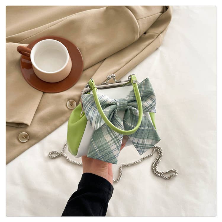 Bow tie stylish versatile clip-on crossbody bag