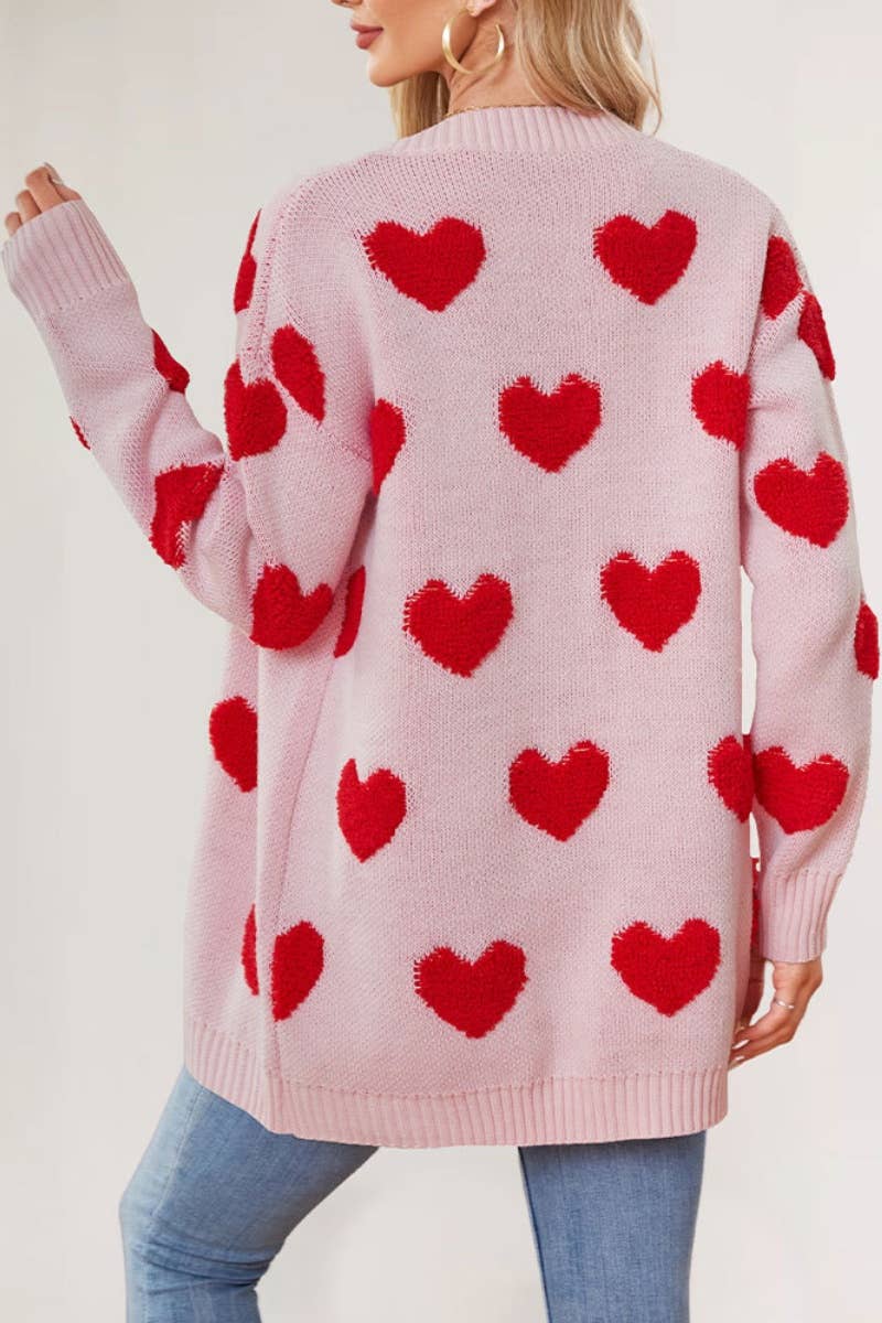 CWOCAL1826_LONG LOVE BUTTON LONG SLEEVE SWEATER CARDIGAN