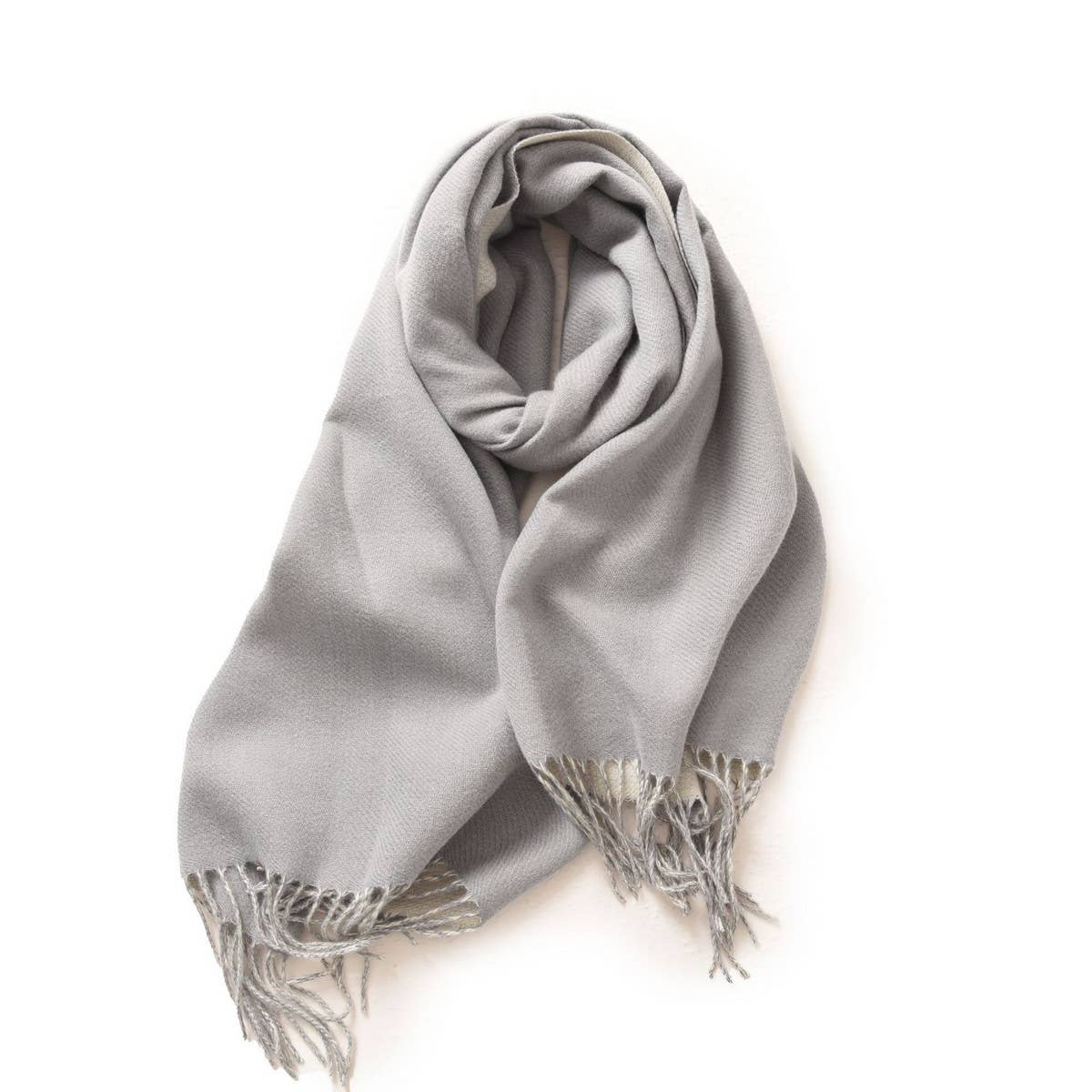Fashion Scarf - Soft Faux Cashmere with Tassels_CWASC0174