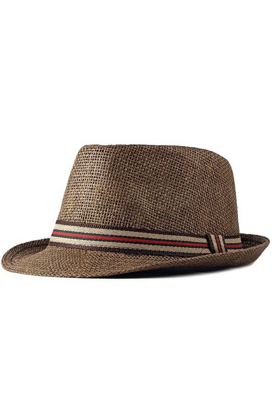 STRAW SUNSHADE BEACH FEDORA_CWAH057