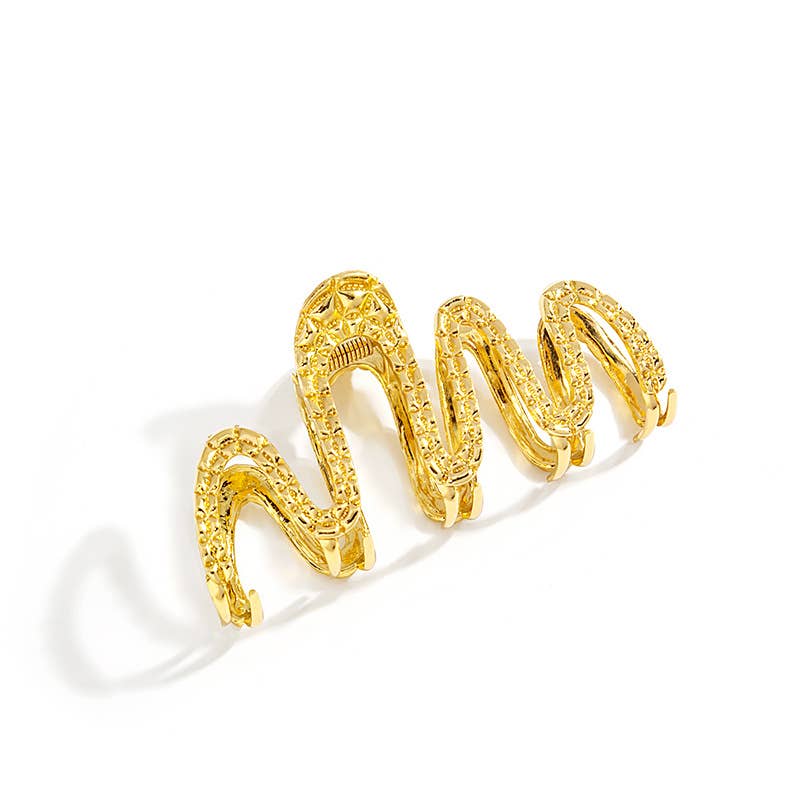 Geometric dark elegant metal clipper hair clips