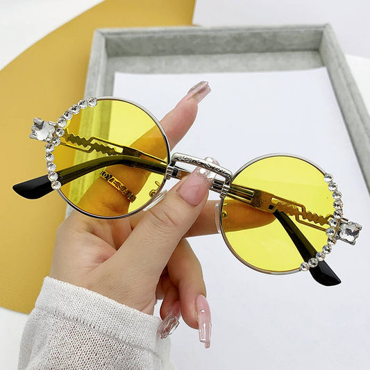 WOMEN ROUND FRAME SUNGLASSES