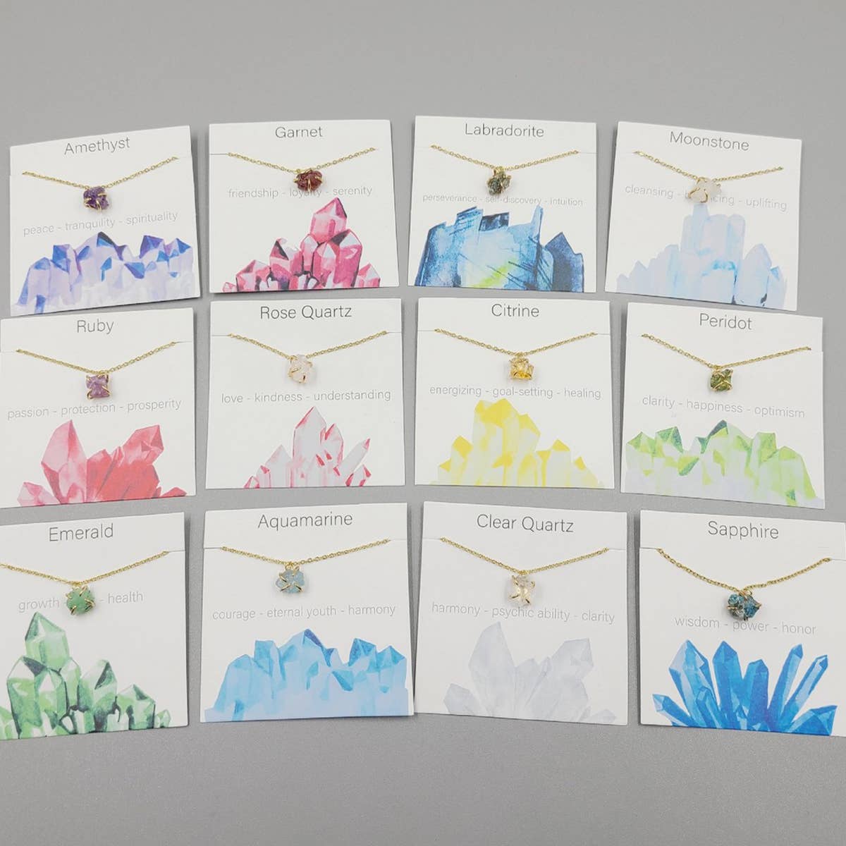 IRREGULAR FOUR CLAW NATURAL STONE NECKLACE