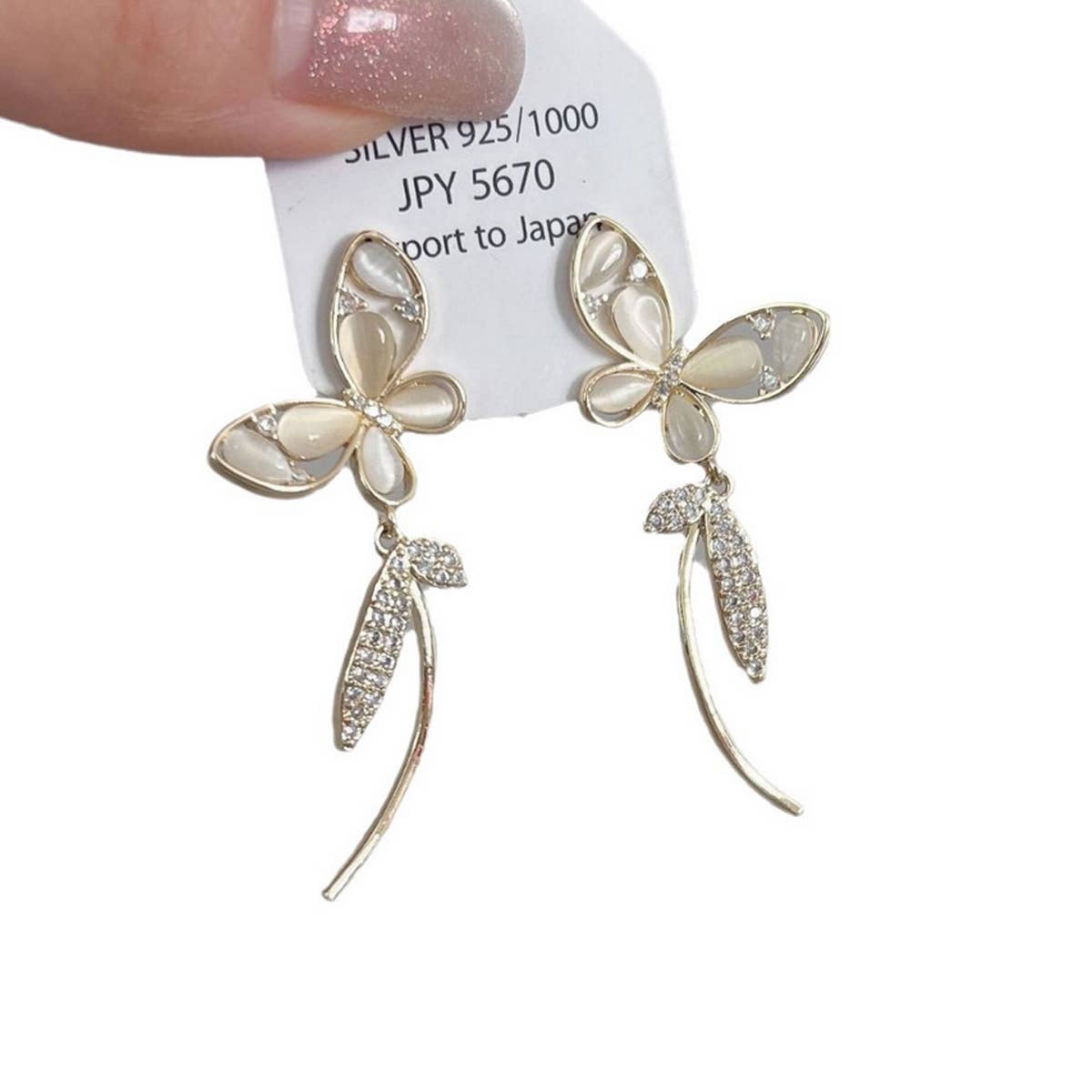 UNIQUE BUTTERFLY TASSEL LONG EARRINGS