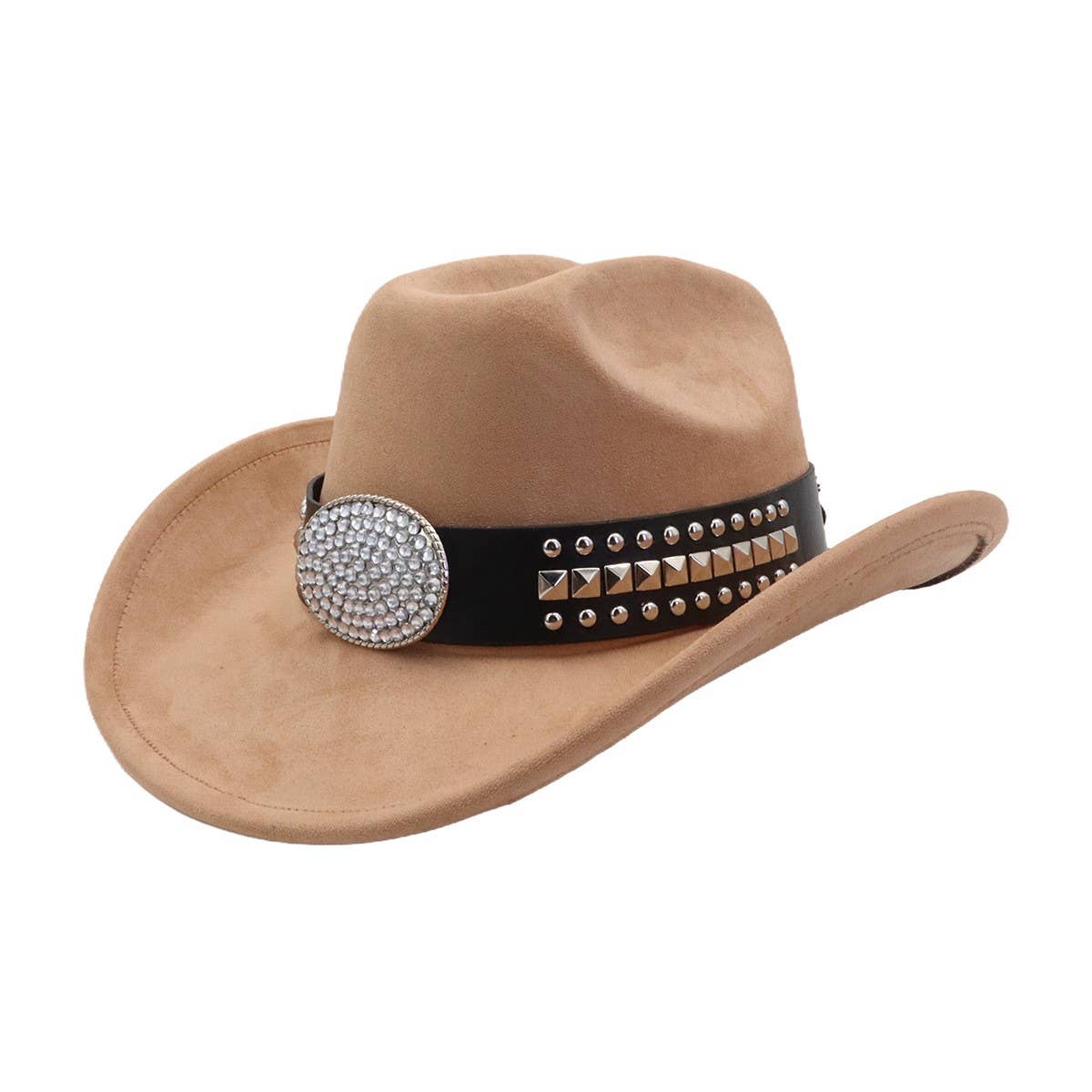 Men & Women Suede Cowboy Fedora Hat Western_CWAH04505