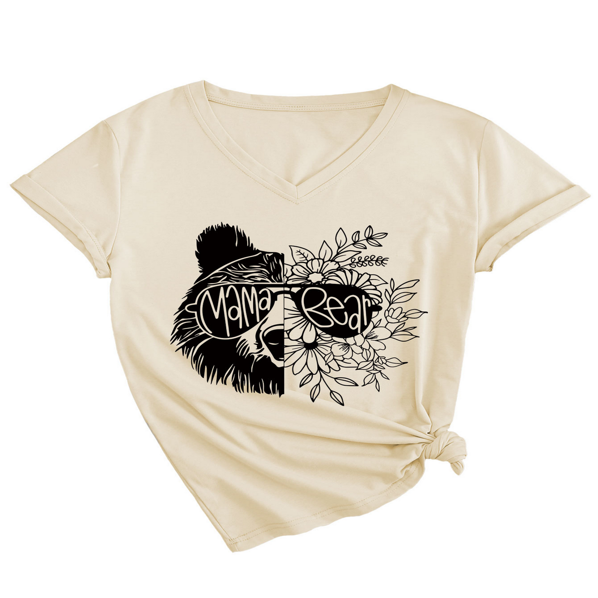 Trendy V-neck Short Sleeve Shirt for Women