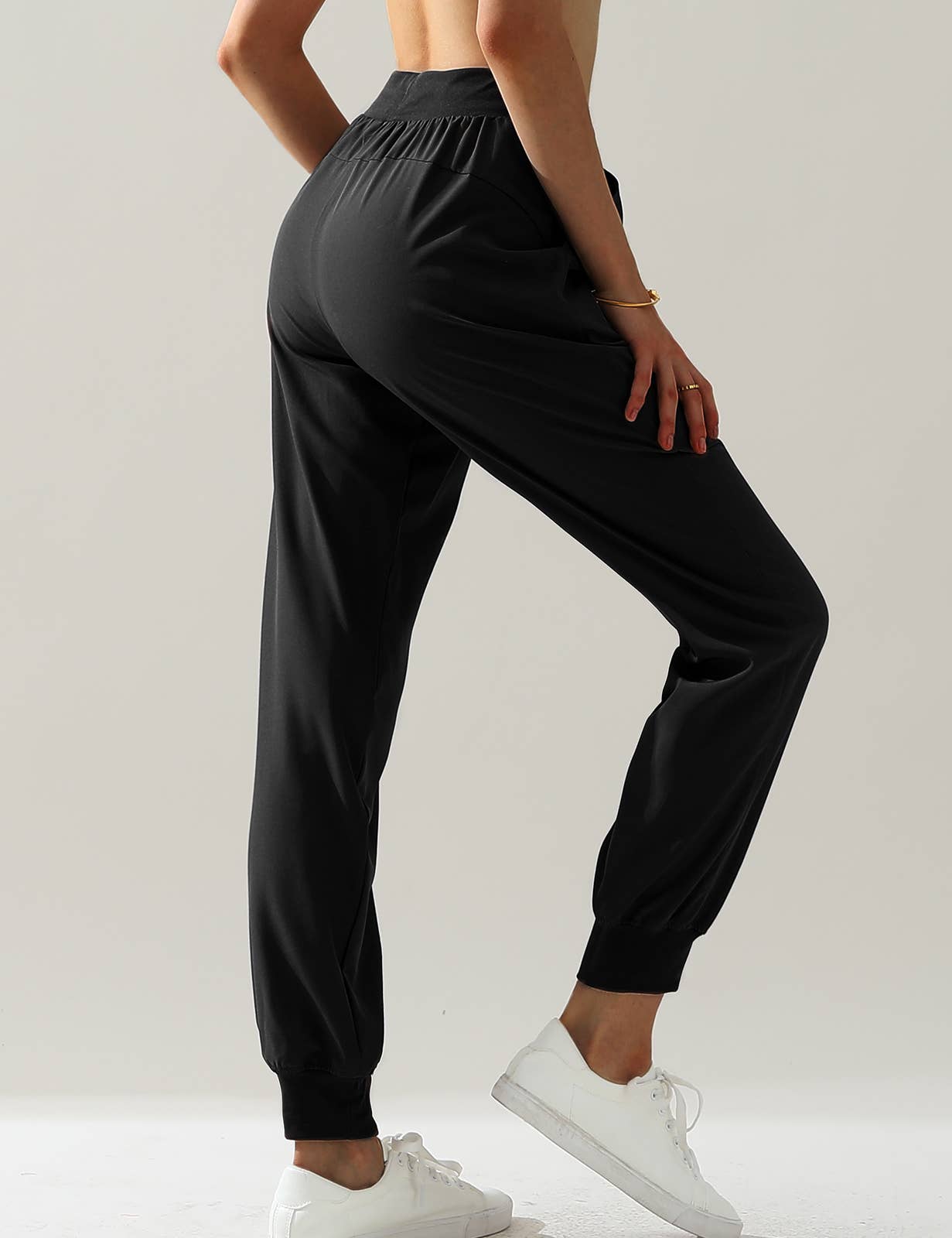 CWBLP423_Elastic Band Waist With Side Pocket Pants