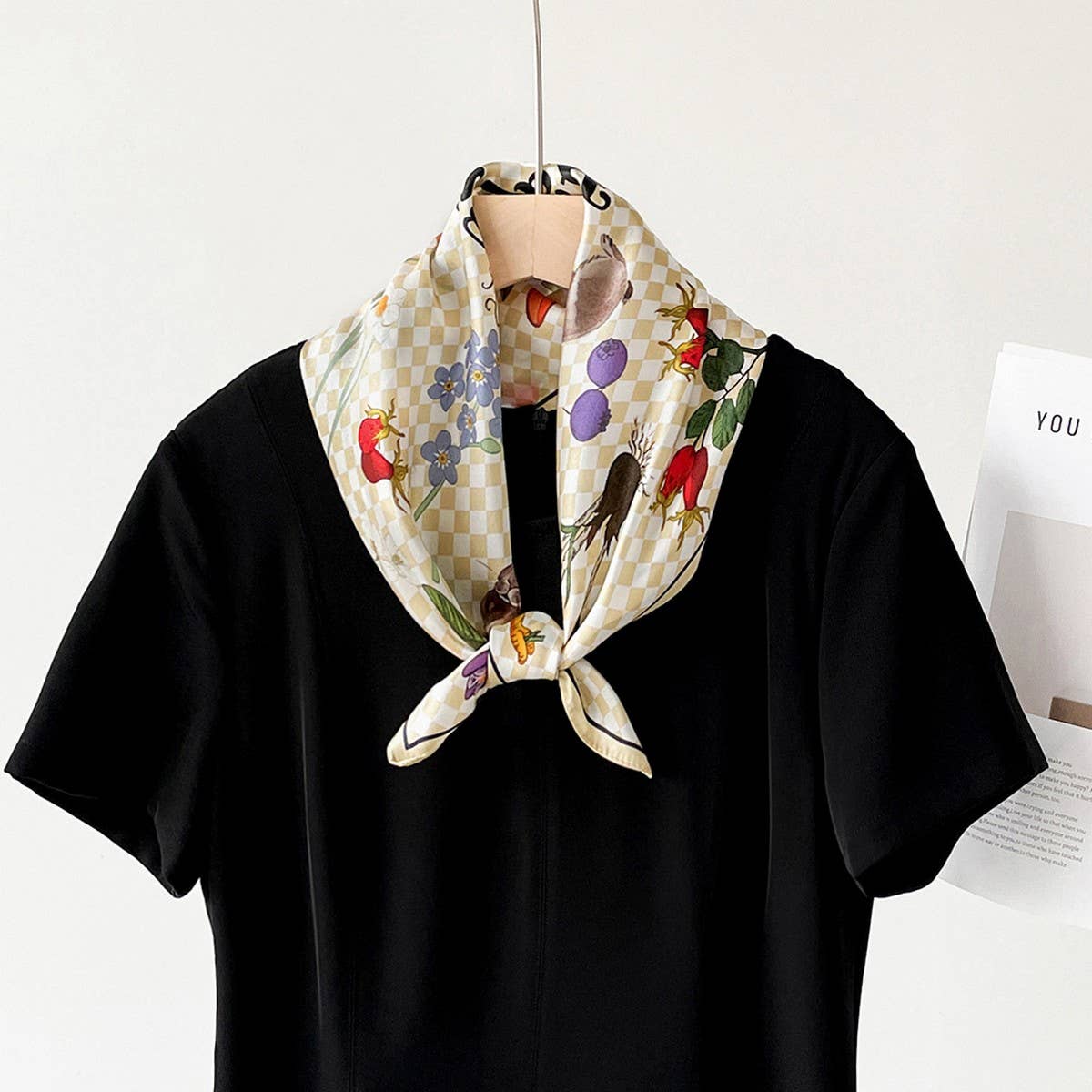 Silk Square Scarf ? Elegant Chinese Floral Print