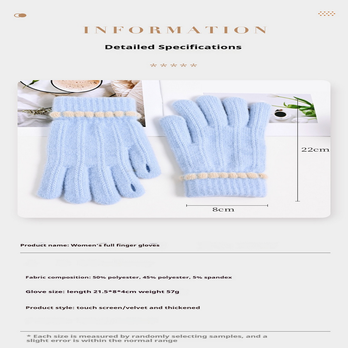 Women??¢s Winter Knit Gloves Touchscreen Warm Thick_CWAG0526