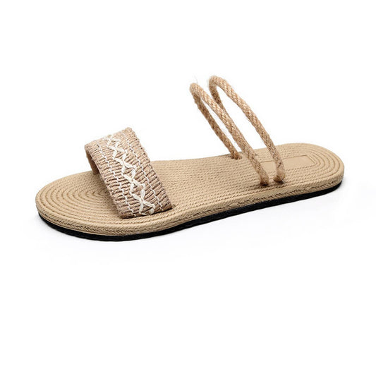 WOMEN LINEN BEACH SANDALS