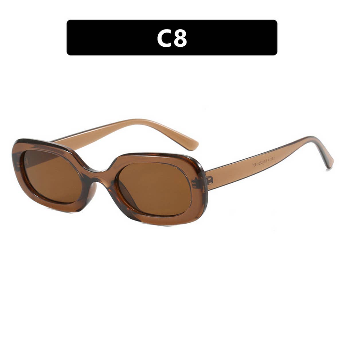 VINTAGE OVAL PLAID SUNGLASSES