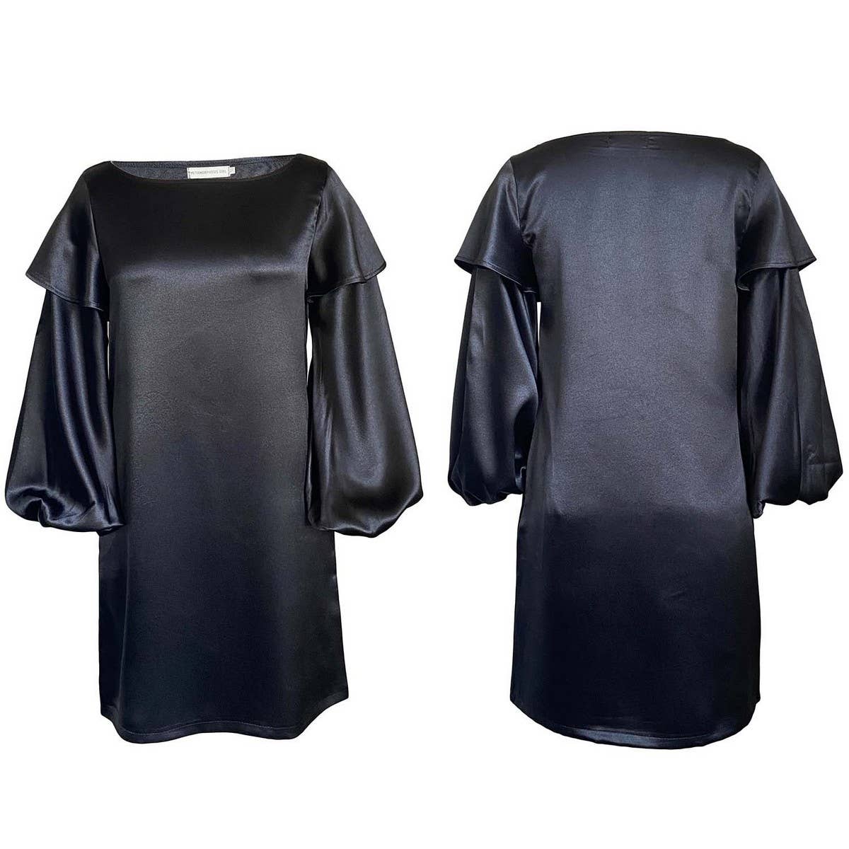 PLUS SIZE FASHION WOMEN'S LOOSE PUFF SLEEVE DRESS_CWDSD6167