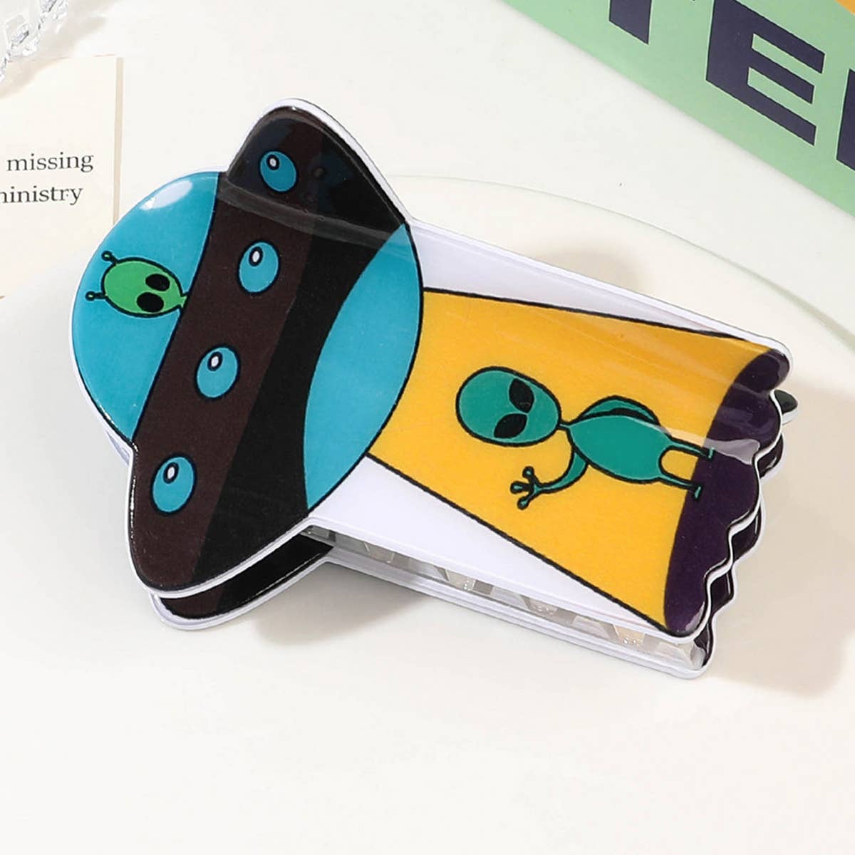 Halloween Alien Acrylic Hair Claw - Spooky Clip_CWAHA1633