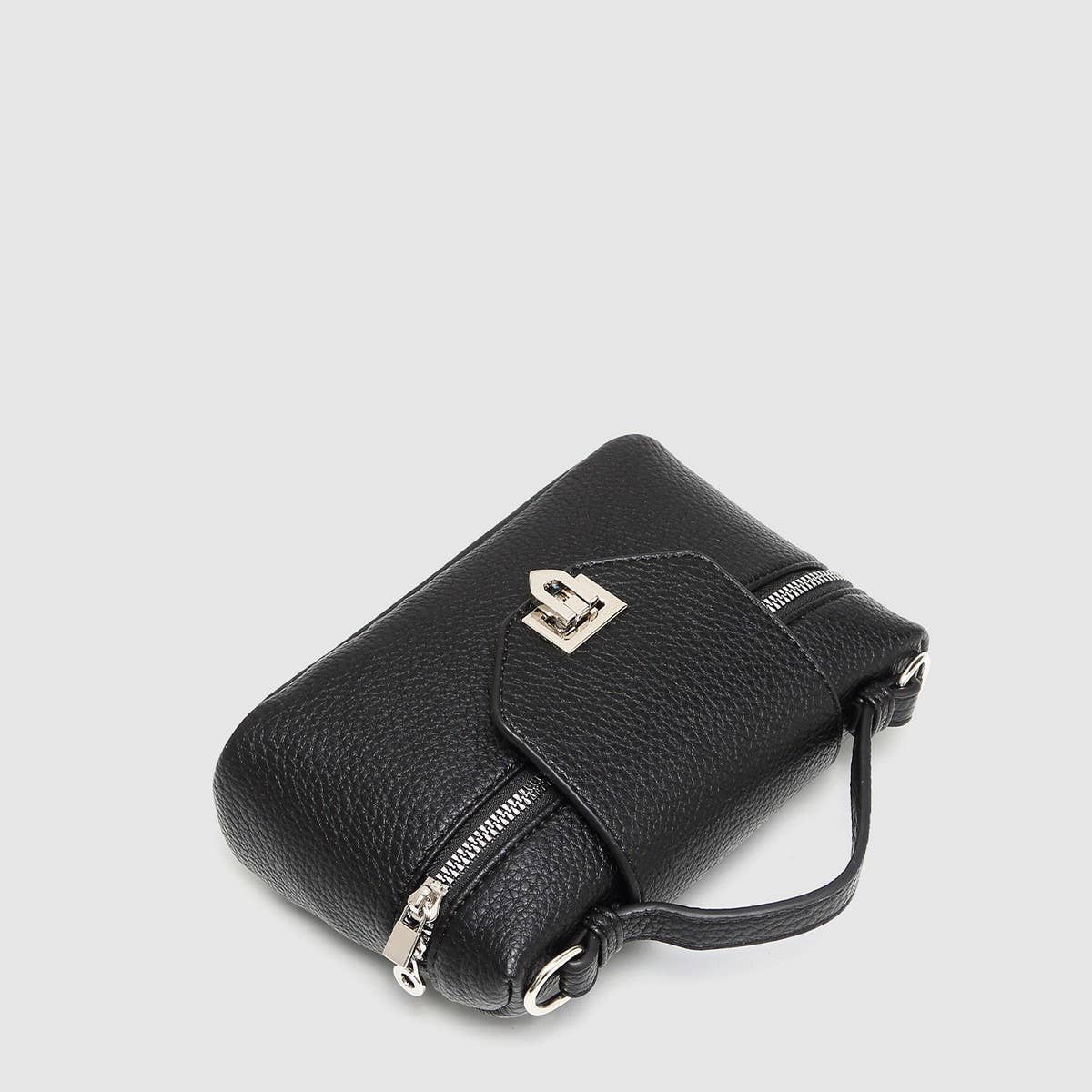 Litchi Texture Boxy Crossbody & Handbag_CWAB5715