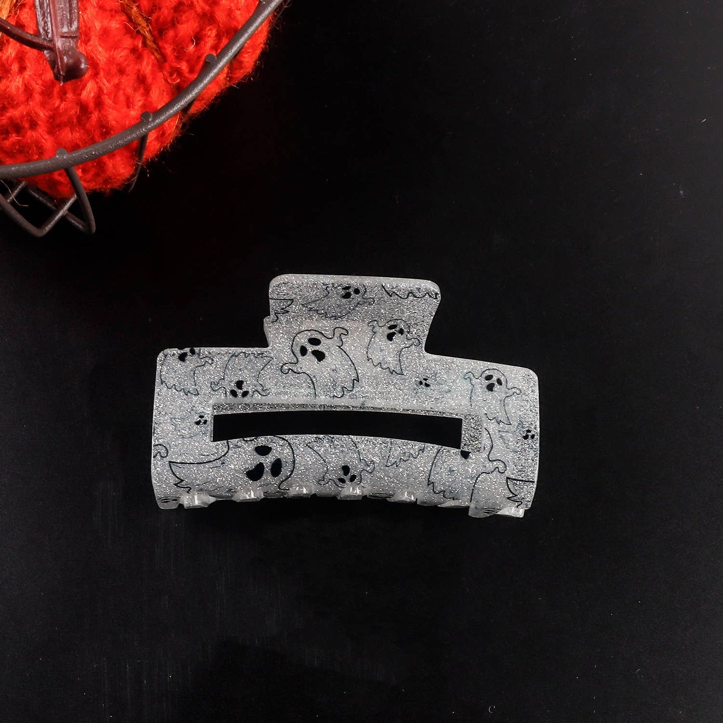 HALLOWEEN GHOST RECTANGULAR HAIRPIN