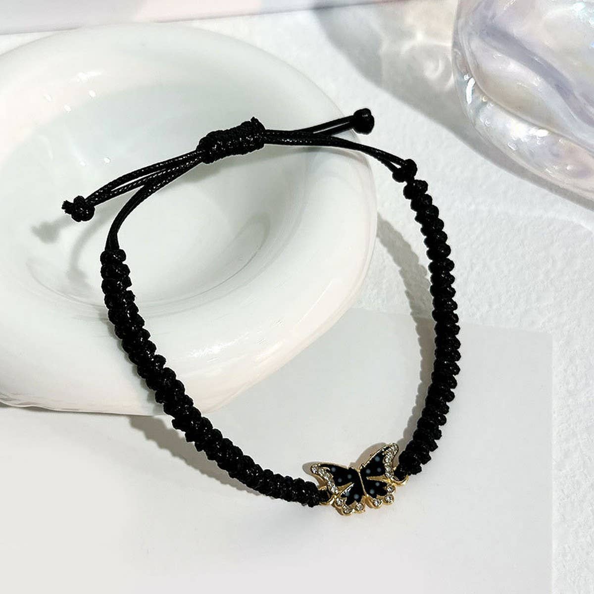 Boho Butterfly Wax Rope Anklet Beach Style_CWMM6350