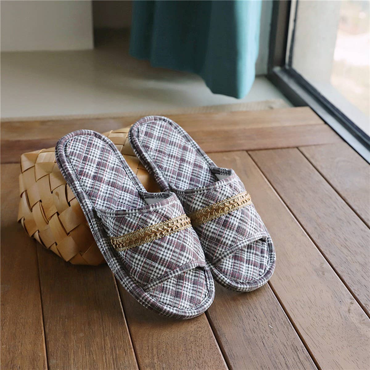 Linen Indoor Slippers for Home & Couple Wear