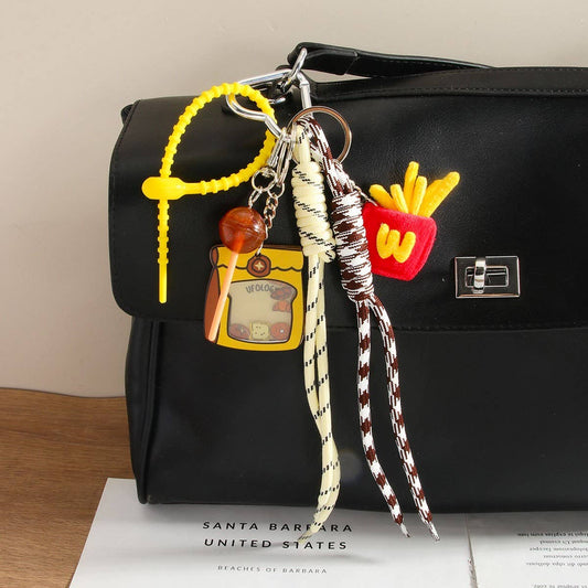 Toast Shaker Keychain with Lollipop & Fries