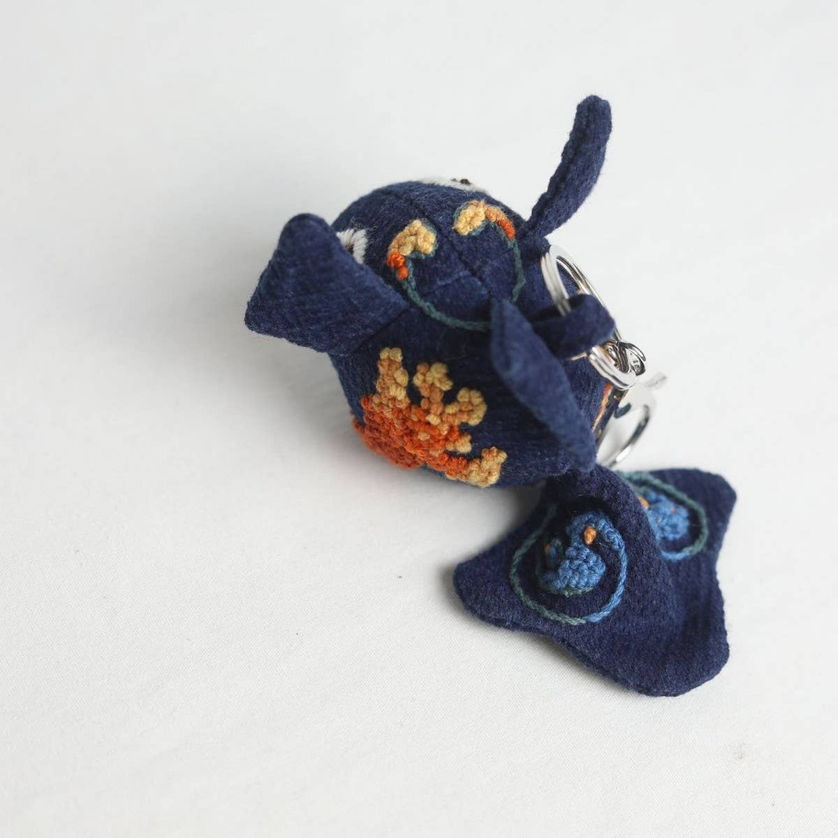 Embroidered Coral Fish Plush Charm