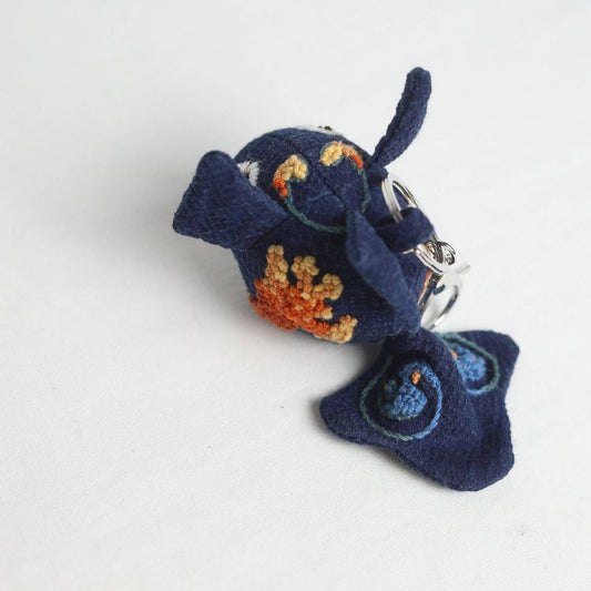 Embroidered Coral Fish Plush Charm