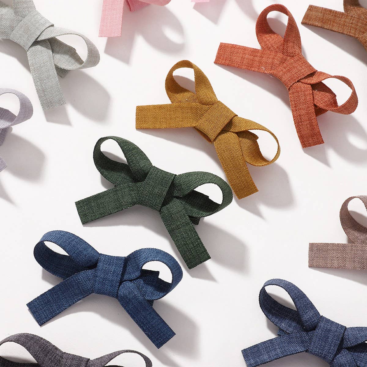 Handmade Fabric Bow Full-Cover Hair Clip for Kids