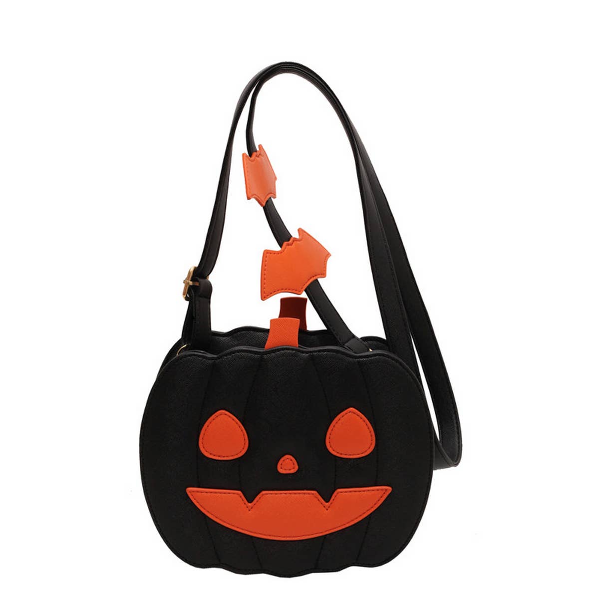 HALLOWEEN PUMPKIN DIAGONAL SMALL ROUND BAG_CWAB0982