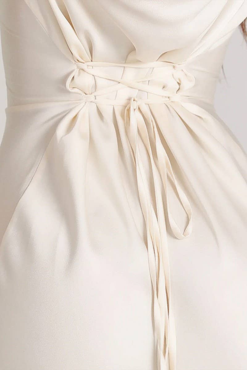 CWDMD5245_SIMPLE LONG SLEEVE FISHTAIL BODYCON DRESS