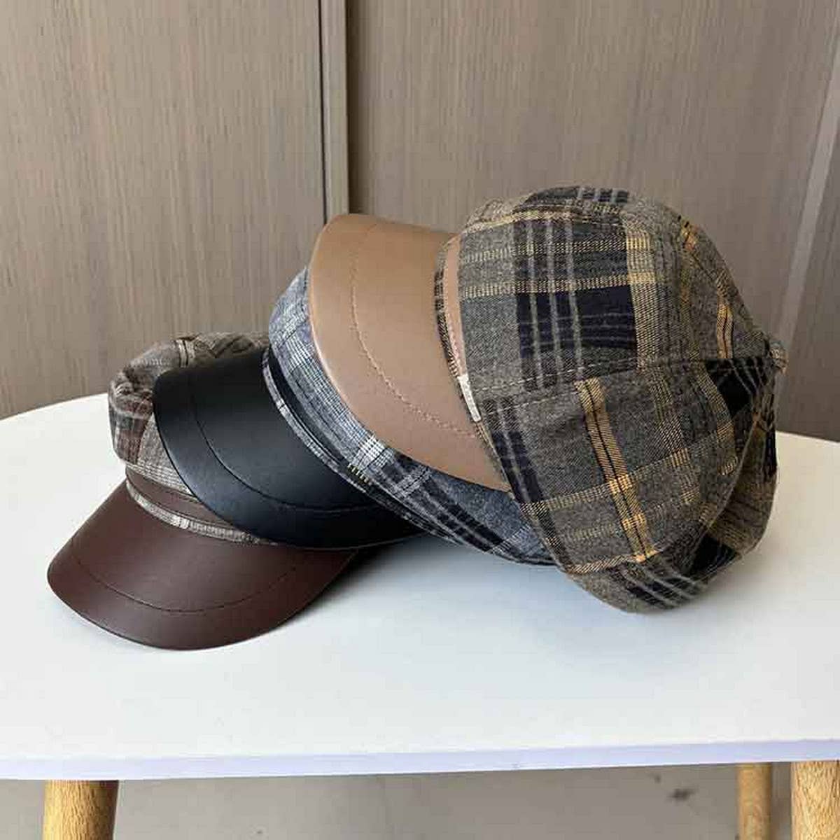 VERSATILE BRITISH STYLE PLAID BERET_CWAB2907